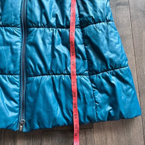 Patagonia Lidia Parka Size XS Teal Long Puffer Jacket Outdoor Winter Insulated - Picture 7 of 8